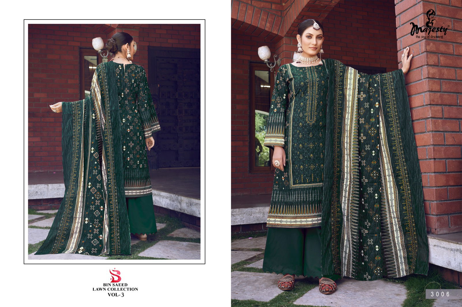 Bin Saeed Lawn Collection Vol 3 By Majesty Pakistani Suits Catalog